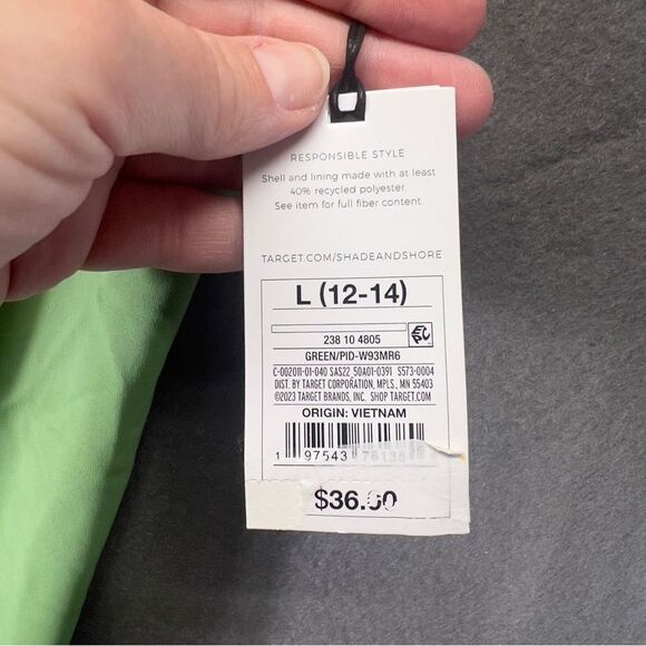 Nwt Large Women's Square Neck Wide Binding One Piece Swimsuit - Shade & Shore - Picture 7 of 9